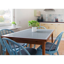 Load image into Gallery viewer, Clear Hometex Anti-Microbial Vinyl Straight Edge Table Protector  7694
