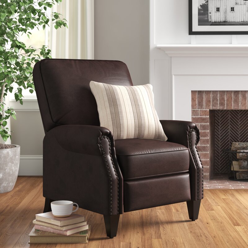 Hoopeston 33.6'' Wide Faux Leather Manual Club Recliner
