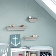 Load image into Gallery viewer, Gray Horley Ledge 3 Piece Floating Shelf Set #893HW
