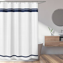 Load image into Gallery viewer, Hotel 100% Cotton Striped Single Shower Curtain
