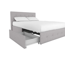 Load image into Gallery viewer, Full Gray Houchins  Tufted Upholstered Low Profile Storage Platform Bed MRM2488
