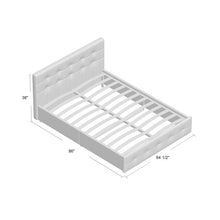 Load image into Gallery viewer, Queen Gray Houchins Upholstered Storage Platform Bed #1188HW
