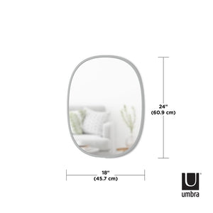 24" x 18" Black Hub Accent Mirror