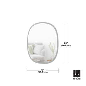 24" x 18" Black Hub Accent Mirror