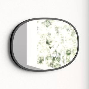24" x 18" Black Hub Accent Mirror