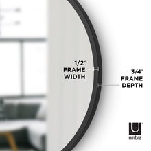 Load image into Gallery viewer, Umbra Modern Black Accent Mirror (165MM)
