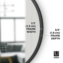 Load image into Gallery viewer, 24&#39;&#39; x 24&quot; Black Hub Modern and Contemporary Bathroom / Vanity Mirror
