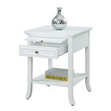 Load image into Gallery viewer, Hugh Marble Top End Table with Storage in White #9871
