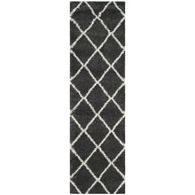 Load image into Gallery viewer, Humberto Geometric Area Rug in Dark Gray/Ivory, Runner 2&#39;3&quot; x 12&#39;
