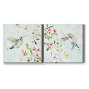 32" H x 64" W x 1" D Hummingbird III - 2 Piece Wrapped Canvas Print