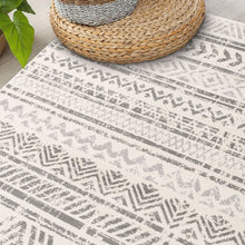 Load image into Gallery viewer, Humphrey Southwestern Machine Woven Area Rug in Gray, Rectangle 2&#39; x 3&#39;
