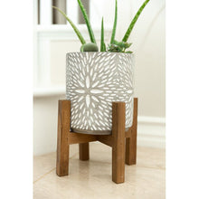 Load image into Gallery viewer, 11.5&quot; H x 7&quot; W x 7&quot; D Gray Huntleigh Star Floral Pot Planter (ND828)
