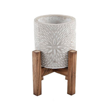 Load image into Gallery viewer, 11.5&quot; H x 7&quot; W x 7&quot; D Gray Huntleigh Star Floral Pot Planter (ND828)
