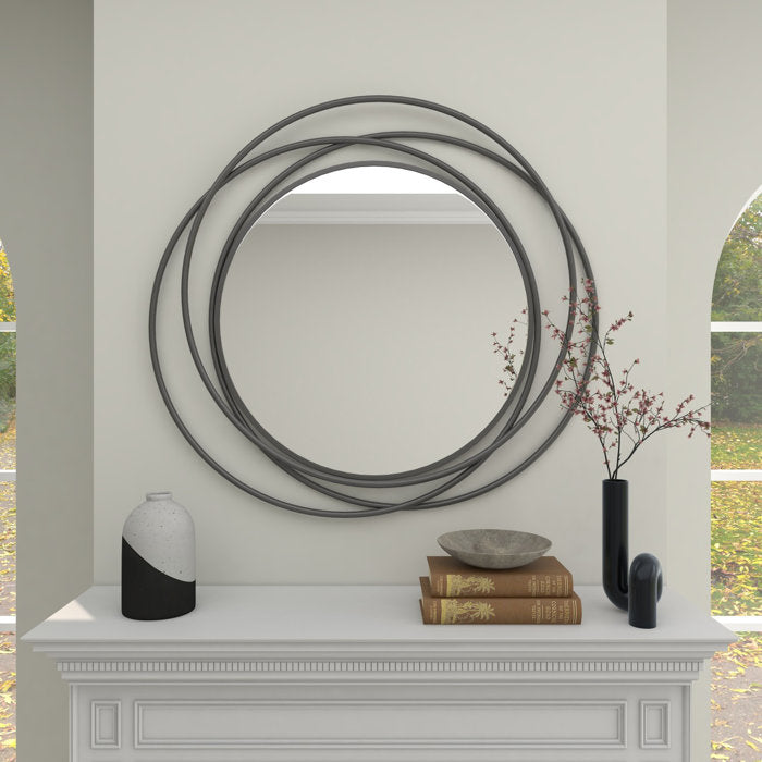Husby Round Metal Wall Mirror