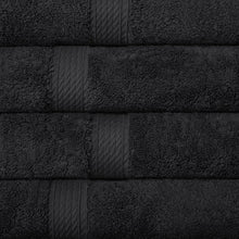 Load image into Gallery viewer, Black Huson 4 Piece Egyptian-Quality Cotton Hand Towel Set (Set of 4)
