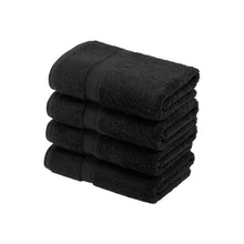 Load image into Gallery viewer, Black Huson 4 Piece Egyptian-Quality Cotton Hand Towel Set (Set of 4)
