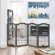 Load image into Gallery viewer, Gray Arched Decorative Pet Gate #9518

