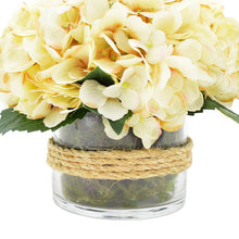 Load image into Gallery viewer, Hydrangea Stem in Rope Glass Vase
