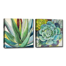 Load image into Gallery viewer, &#39;Brilliant Succulents I/II&#39; by Norman Wyatt Jr. - 2 Piece Wrapped Canvas #2157HW
