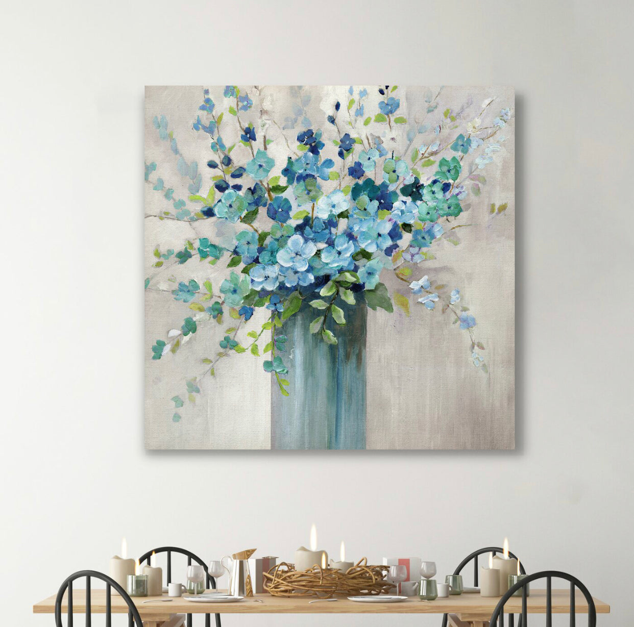 'Sea Isle Wildflowers' - Wrapped Canvas Painting Print