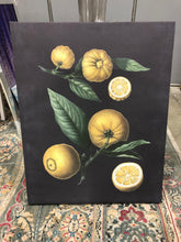 Load image into Gallery viewer, &#39;Botanical Drawing Lemons On Black Design&#39; Graphic Art
