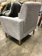 Load image into Gallery viewer, Gray Armchair with Wood Legs
