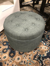 Load image into Gallery viewer, Tufted Round Storage Ottoman
