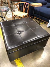 Load image into Gallery viewer, Canyons Bonded Leather Storage Ottoman

