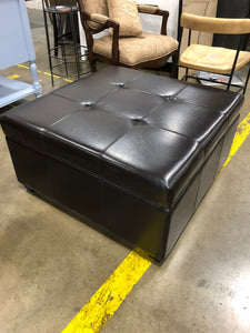 Canyons Bonded Leather Storage Ottoman
