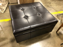 Load image into Gallery viewer, Canyons Bonded Leather Storage Ottoman

