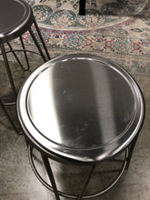 Load image into Gallery viewer, Set of 2 Avery Industrial Metal Counter Stool, Brushed Stainless Steel
