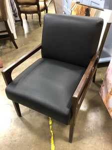 Peoria Wood Arm Chair in Black