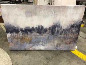 'Cool Gray Horizon II' Wrapped Canvas Painting Print