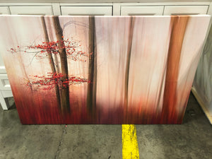 'Red Leaves' Photographic Print on Wrapped Canvas