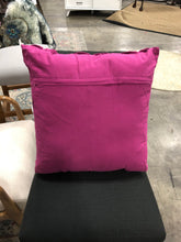 Load image into Gallery viewer, Felt Flowers Fuchsia 18 inch Pillow
