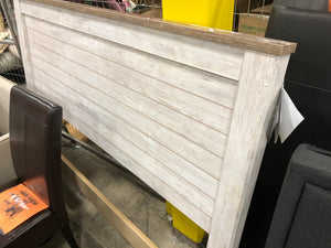 King Whitewash Theus Panel Headboard ONLY