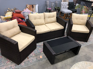 Guion 4 Piece Rattan Sofa Seating Group with Cushions