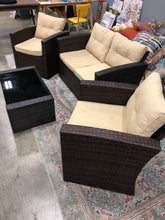 Load image into Gallery viewer, Guion 4 Piece Rattan Sofa Seating Group with Cushions
