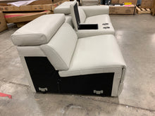 Load image into Gallery viewer, Felsenthal Leather Reclining Sectional 3 Piece Set (Silver Gray)
