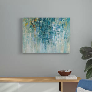 24" H x 32" W x 1.5" D I Love The Rain by Nan - Graphic Art on Canvas