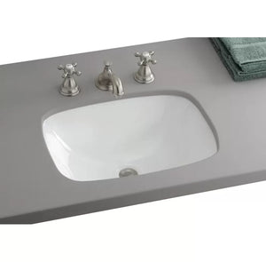 1116-WH Ibiza Vitreous China Rectangular Undermount Bathroom Sink