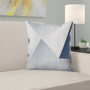 16" Gray Iced Geometry Throw Pillow (1598ND)