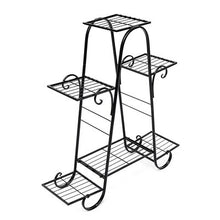 Load image into Gallery viewer, Black Ickes Free Form Multi-Tiered Plant Stand1030CDR
