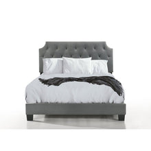 Load image into Gallery viewer, Queen Gray Idlewood Tufted Upholstered Low Profile Standard Bed MRM2459

