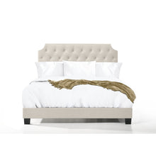 Load image into Gallery viewer, Queen Beige Idlewood Tufted Upholstered Low Profile Standard Bed
