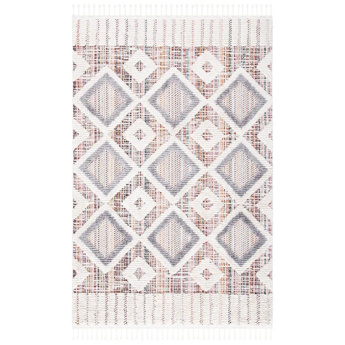 Idris Southwestern Area Rug in Gray, Rectangle 3' x 5'