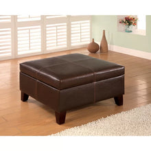 Load image into Gallery viewer, Ignacio 28&#39;&#39; Wide Faux Leather Square Storage Ottoman with Storage
