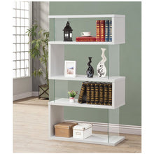 Load image into Gallery viewer, Ignacio Geometric Bookcase White *AS IS #1932HW
