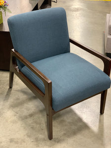 Peoria Wood Arm Chair Blue