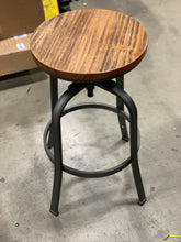 Load image into Gallery viewer, Adjustable Wood Seat Barstool
